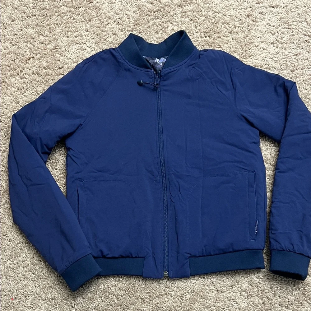 Ivivva Navy Reversable Bomber Jacket Girls sz 4-6
